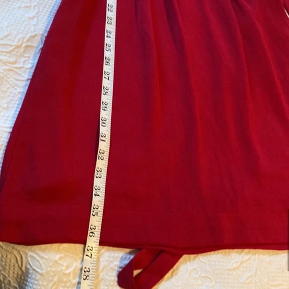 BCBGMaxAzria Red Wrap Tie Front Sundress - Picture 11 of 13